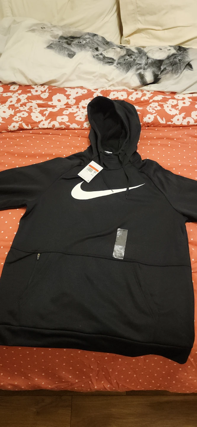(NEW) Nike Men's Black Training Hoodie Size L