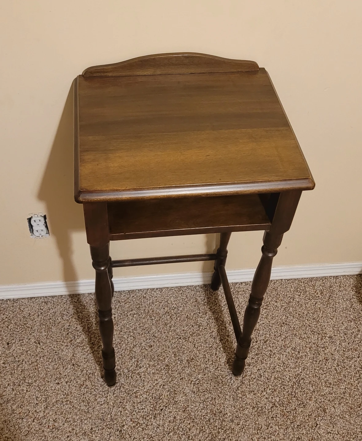Antique Walnut Telephone Table - photo 5