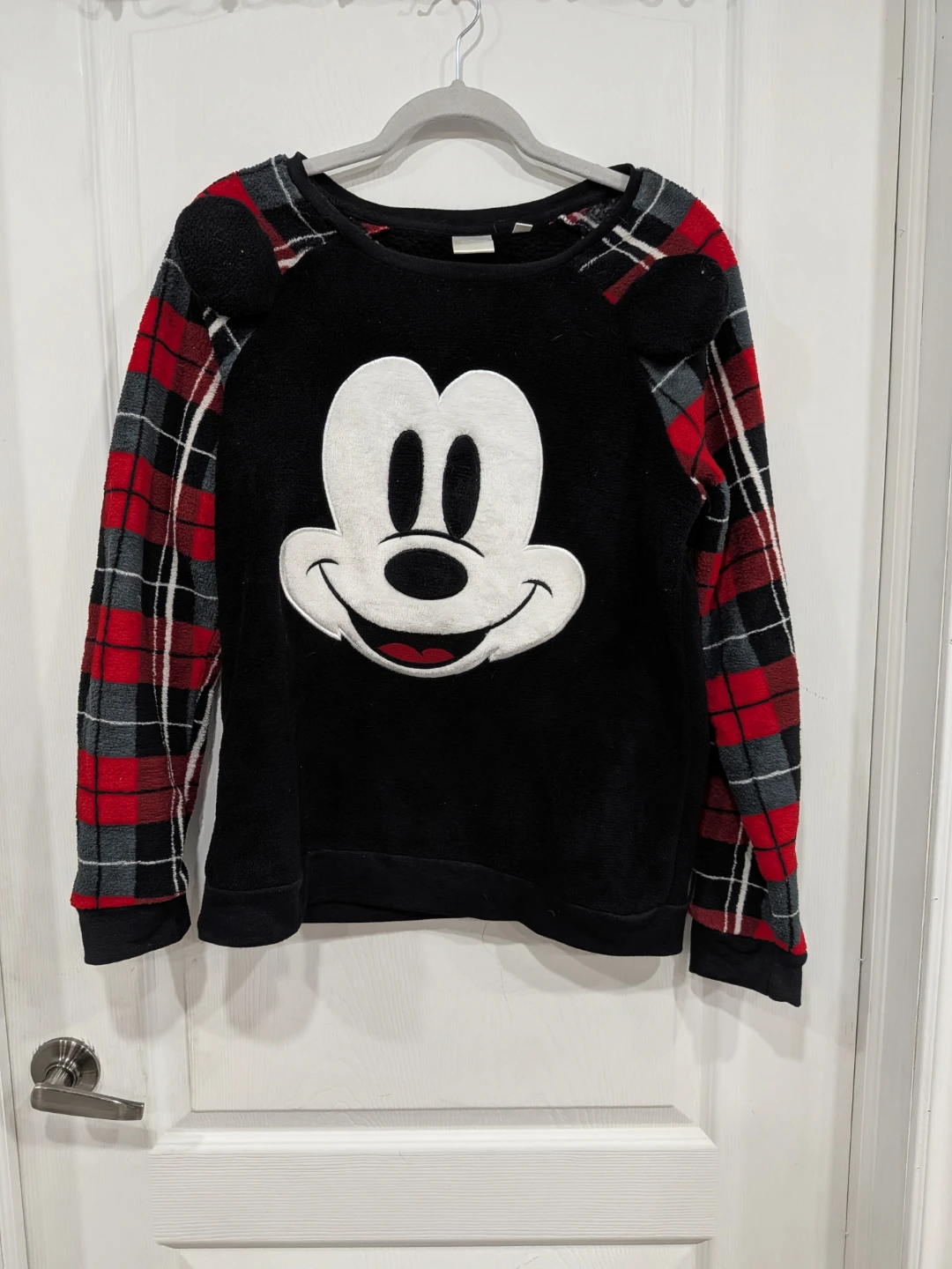 Disney Fleece Mickey Mouse Plaid Pajama Set