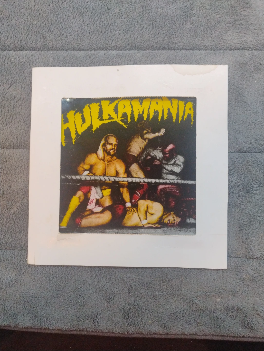 Hulkamania glass picture.. Carnival prize.