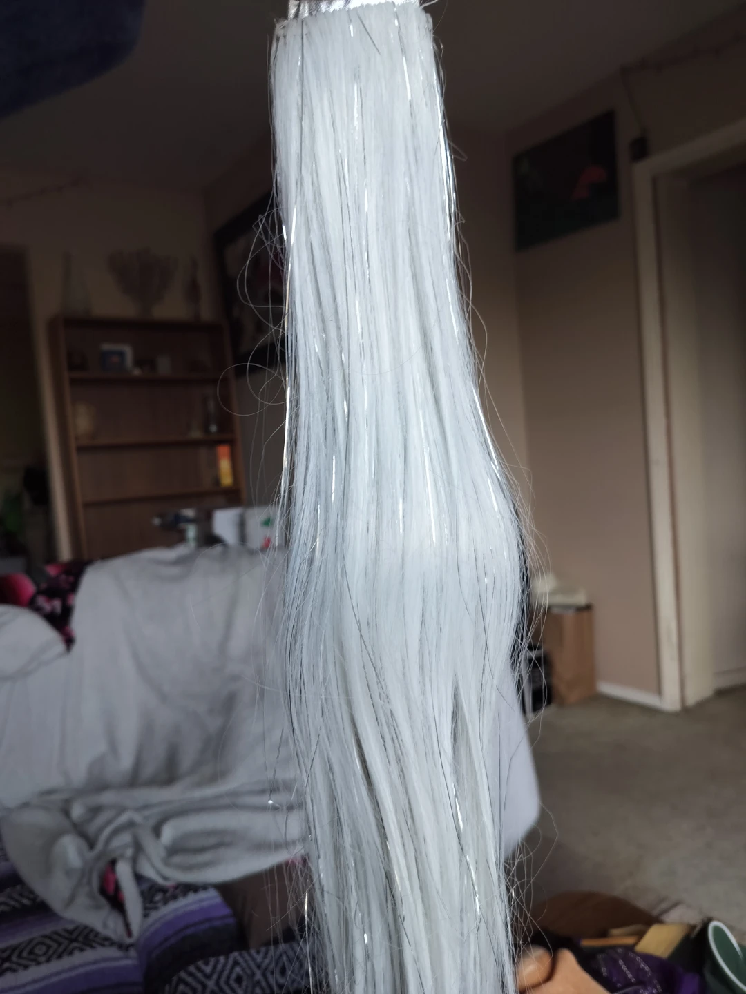 White Furry Unicorn Hooded Vest cosume with Pink Mane - photo 4