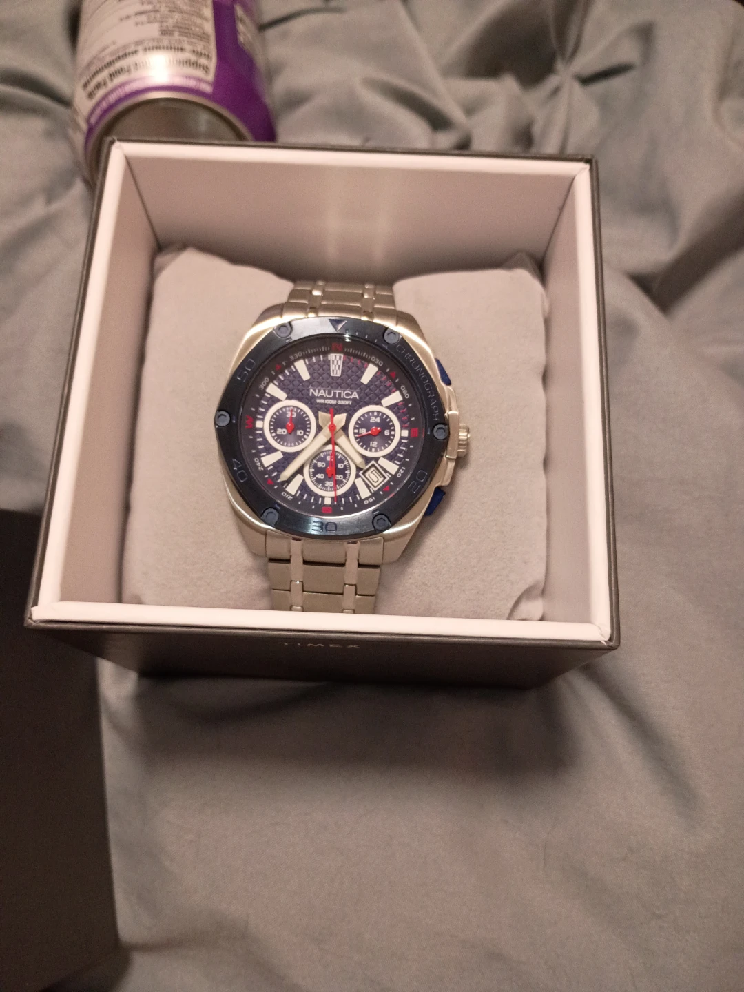 Nautica Blue & Silver Chronograph Watch