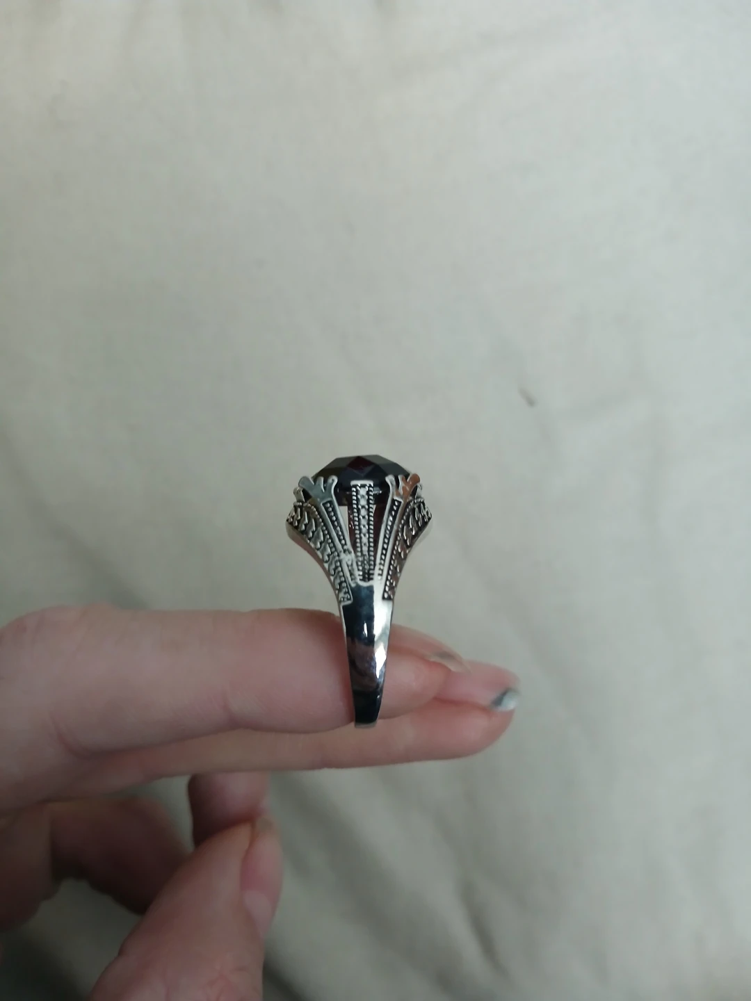 925 Silver And Black 5A Zirconia Ring - photo 2