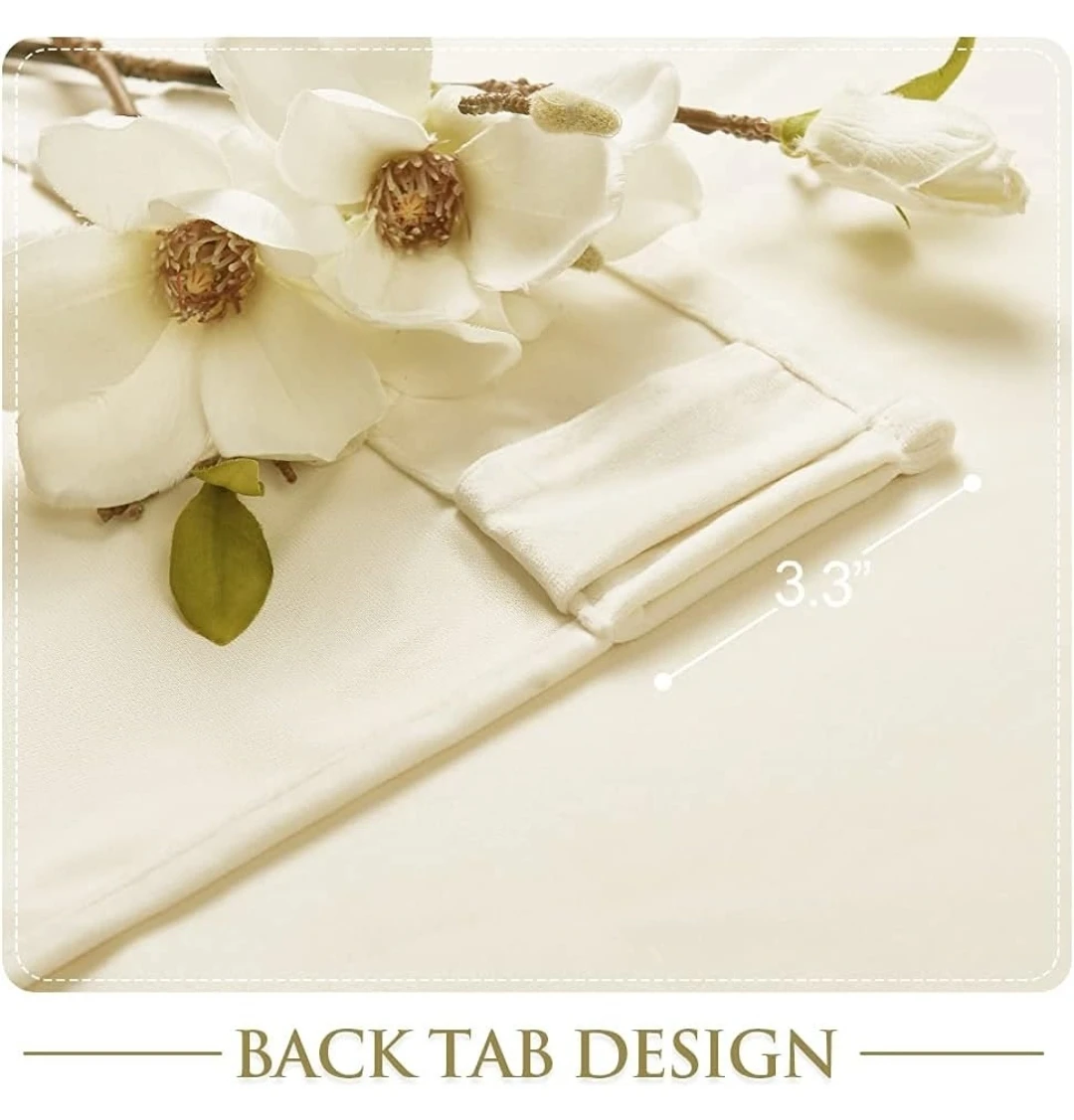 Luxury Ivory White Velvet Curtain (1 Panel) 52"x96" - photo 5