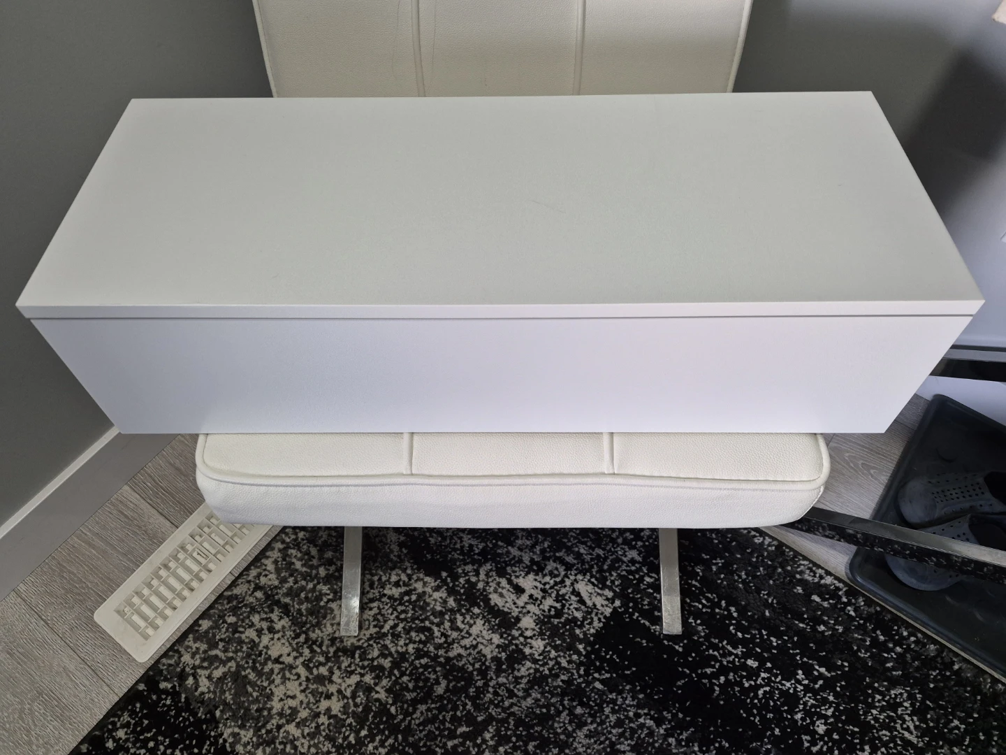 White Floating Drawer Shelf - Like New - photo 2