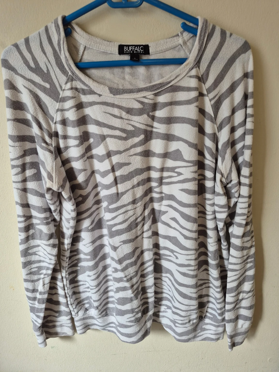Buffalo David Bitton Women's Zebra Print Long Sleeve Top