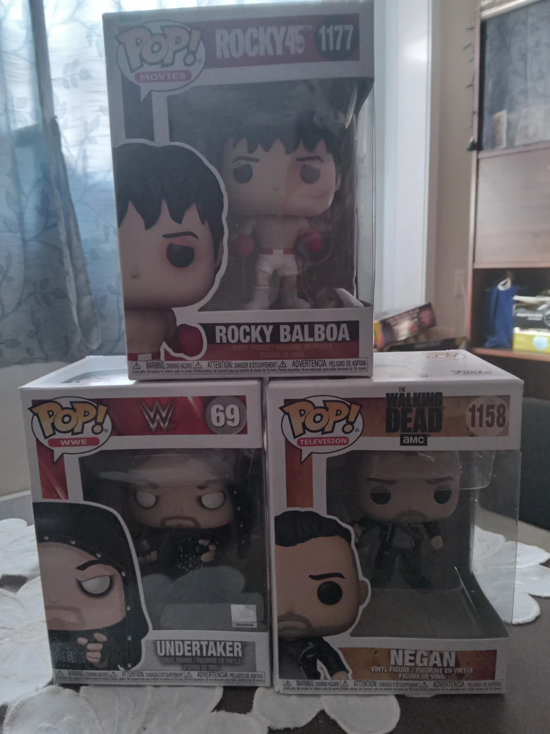 Funko Pop! Vinyl Figures: Rocky, Undertaker, Negan