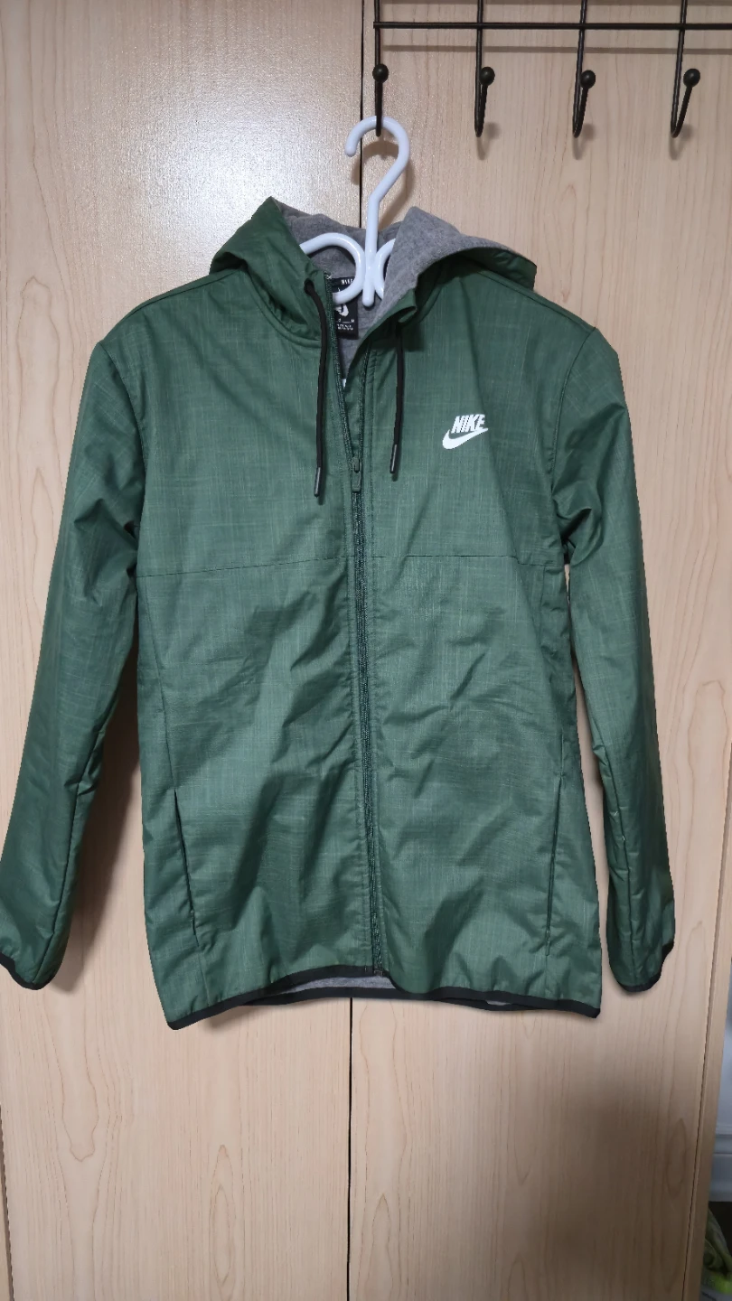 Nike Waterproof Green Hooded Jacket (Size M)