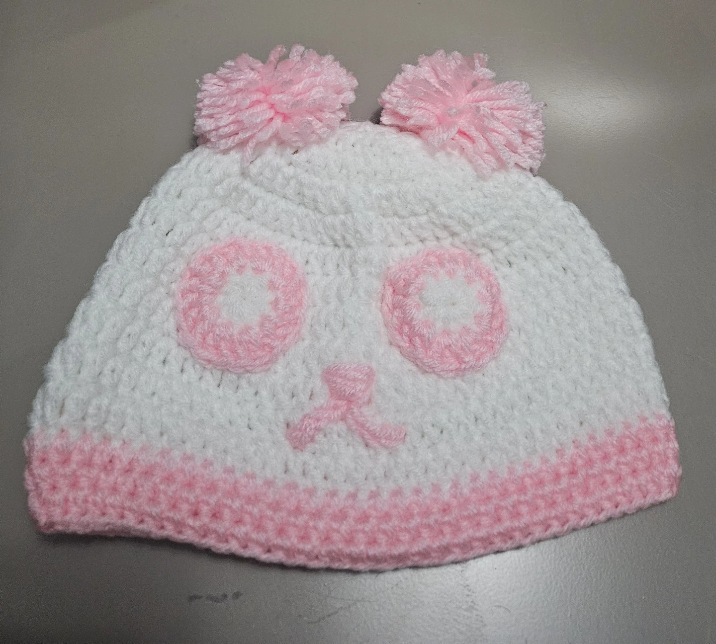 Handmade Crochet Panda Hat