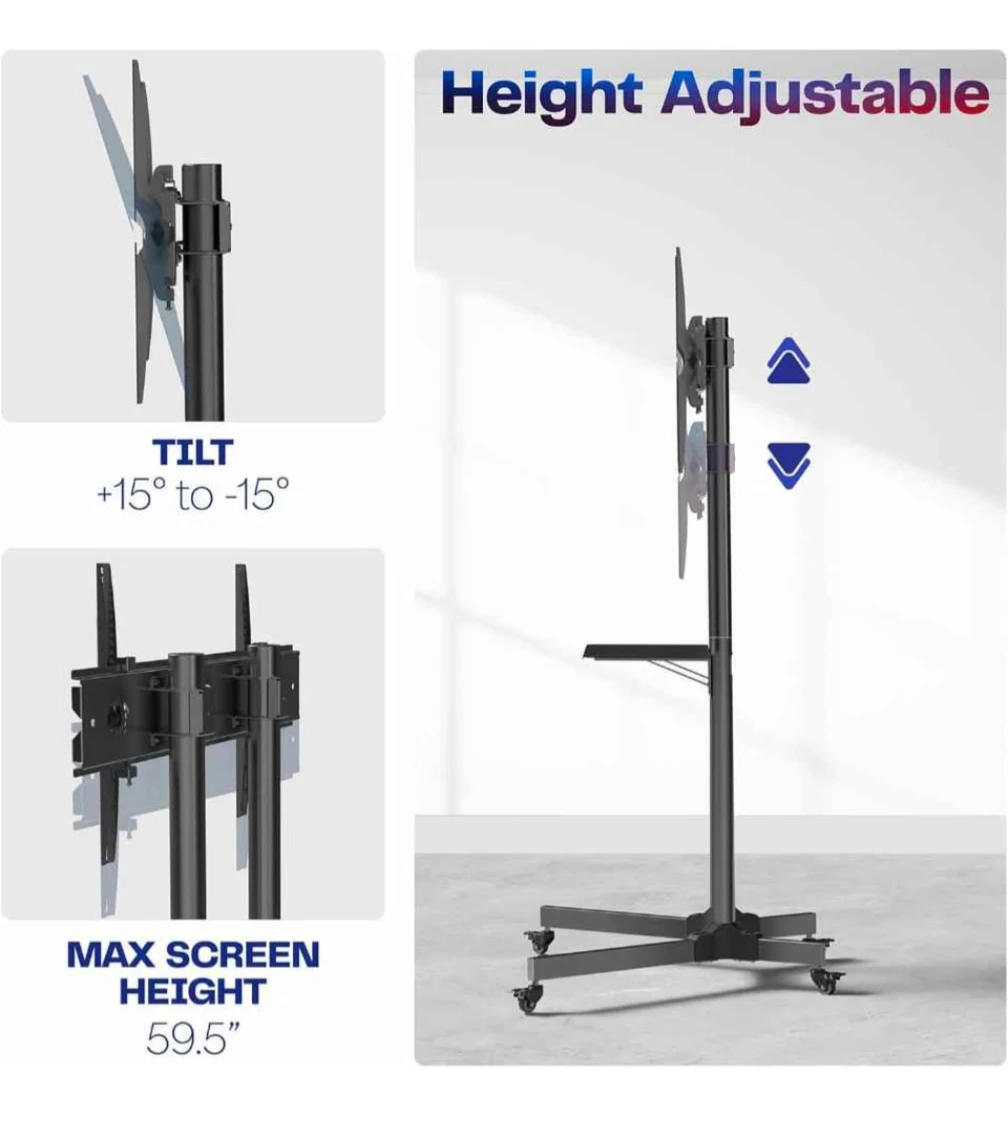 TV  Stand with laptop shelf and locking wheels - photo 4