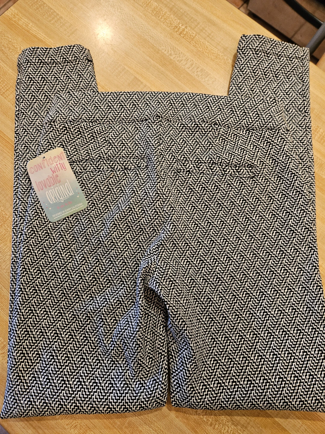 BeBop Black & White Patterned Pants - Size 3 - photo 4