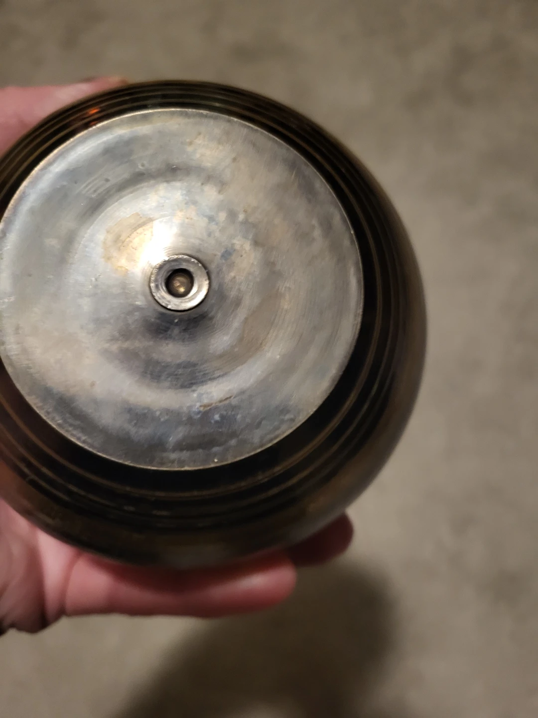 Vintage Black and Gold Floral Brass Vase - photo 3
