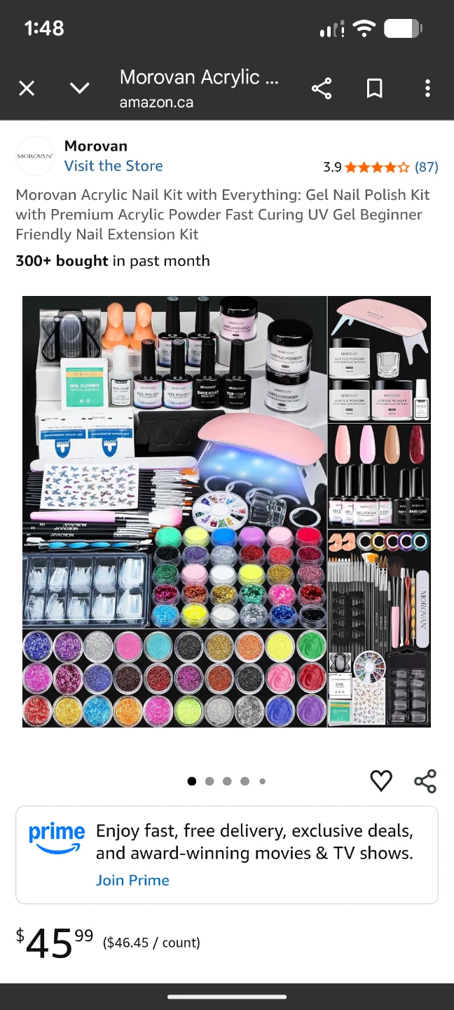Morovan Acrylic Nail Kit with Gel Nail Polish