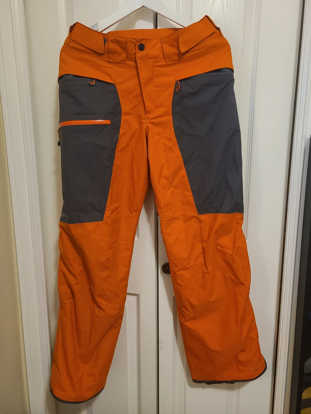 (Mens Size Small) Eddie Bauer Ski Pants - Orange/Grey