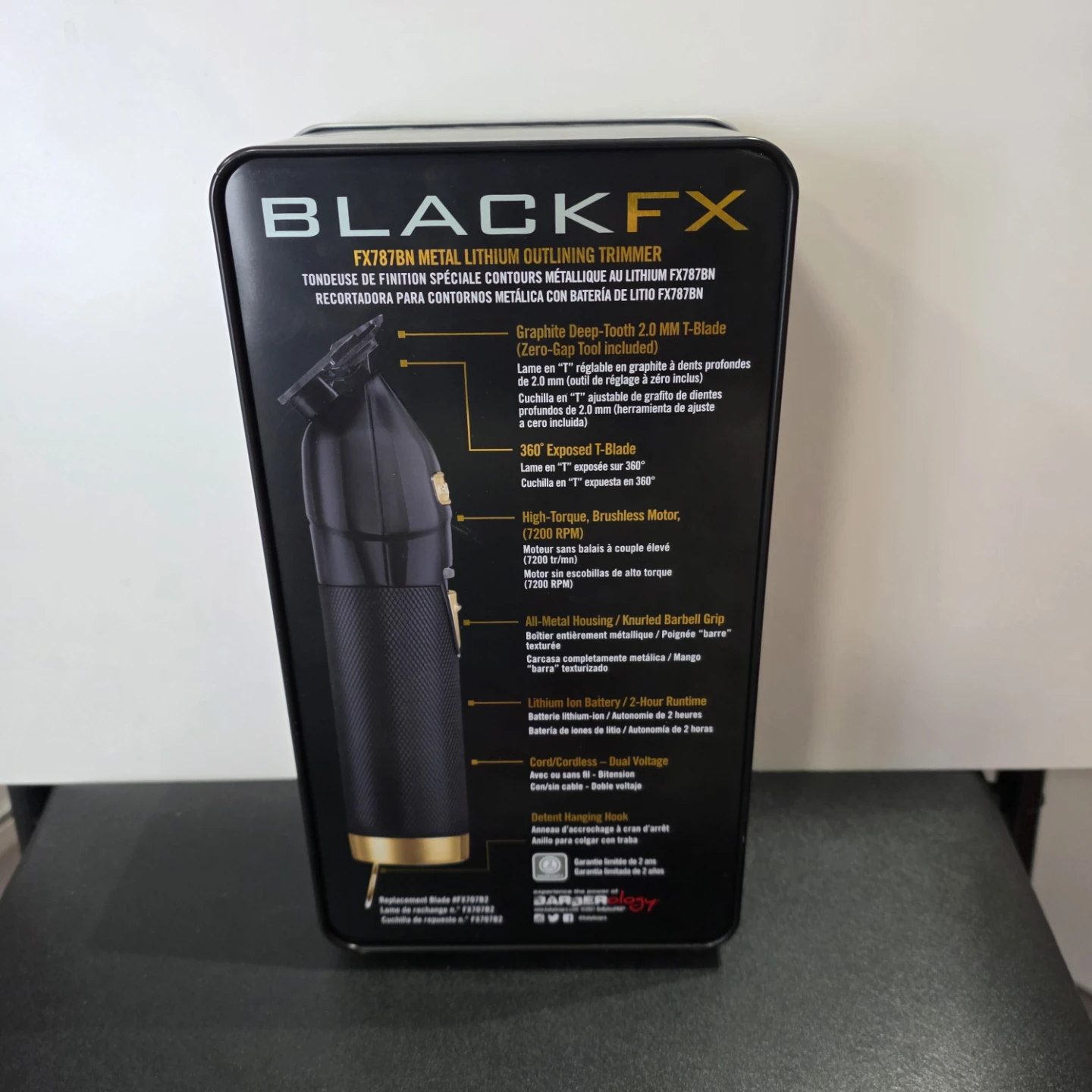 BaBylissPRO BLACKFX Metal Lithium Cordless Trimmer FX787BN - photo 2