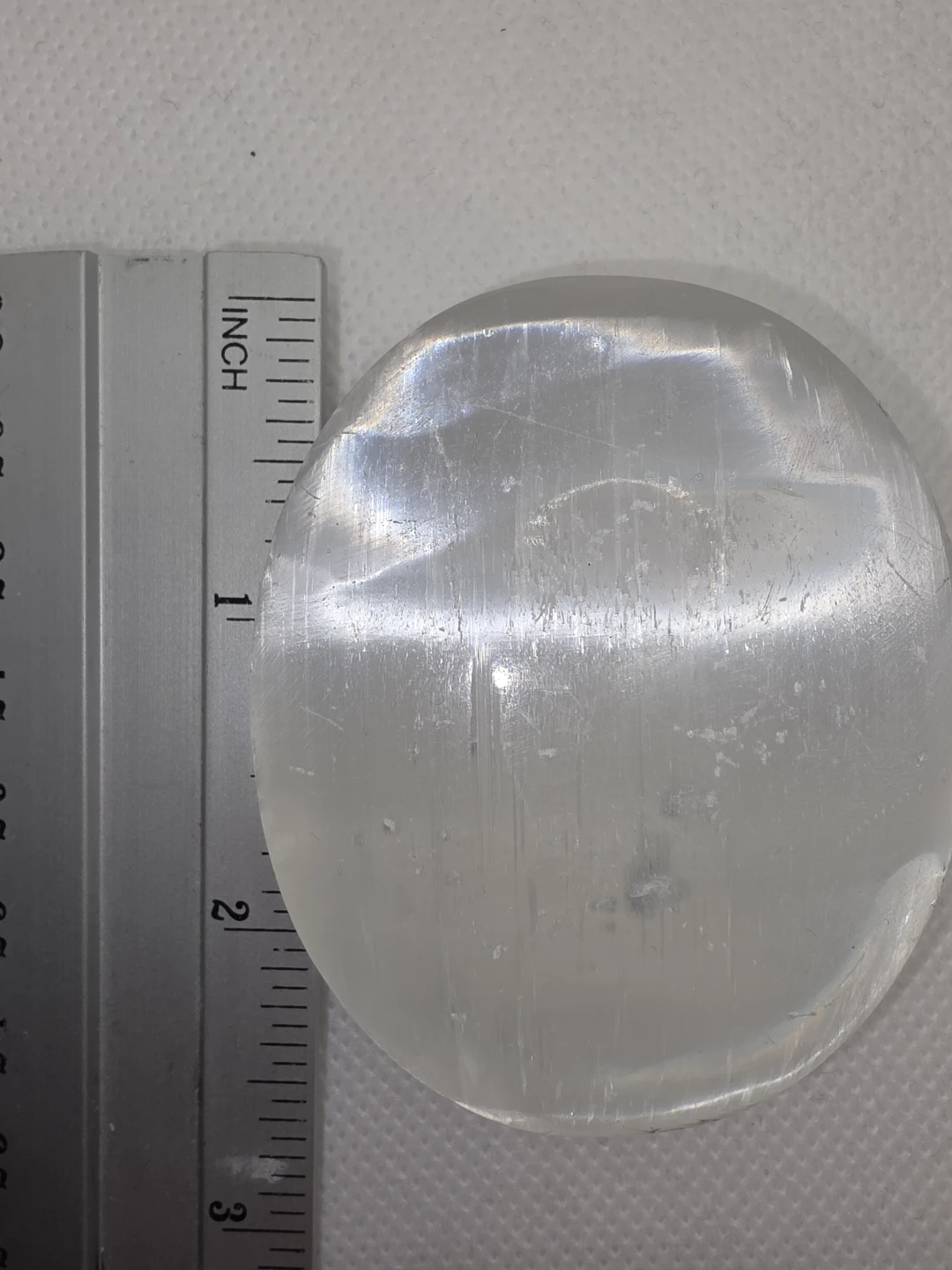 Selenite Palm Stone