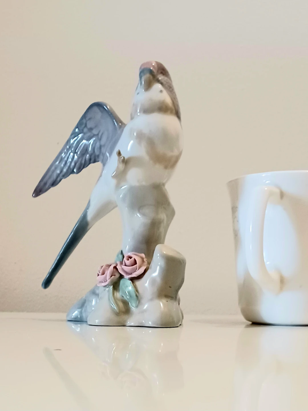 Vtg Hand Painted Miquel Requena Parakeet Figurine