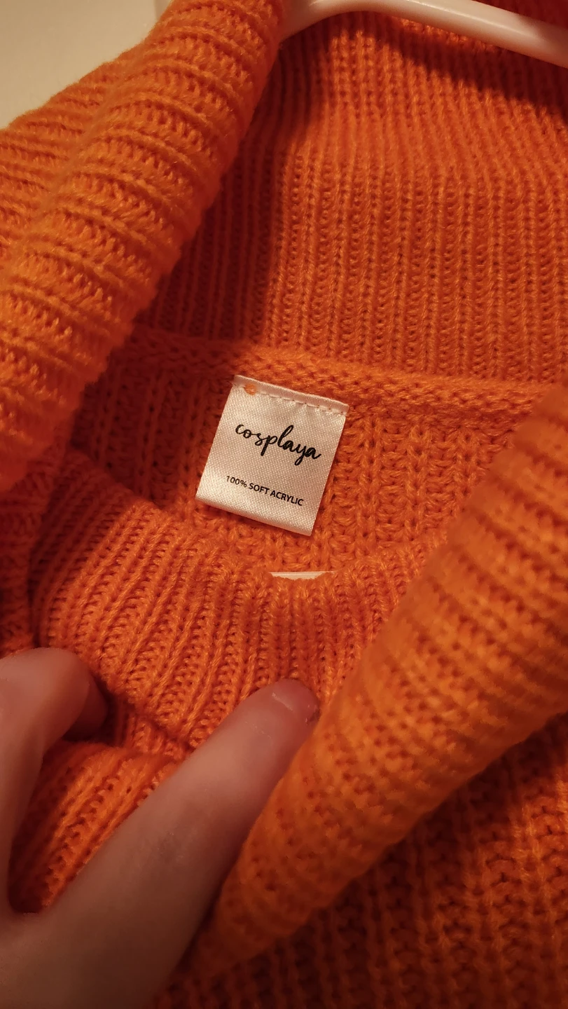 Cosplaya Orange Turtleneck Sweater - Size M - photo 2