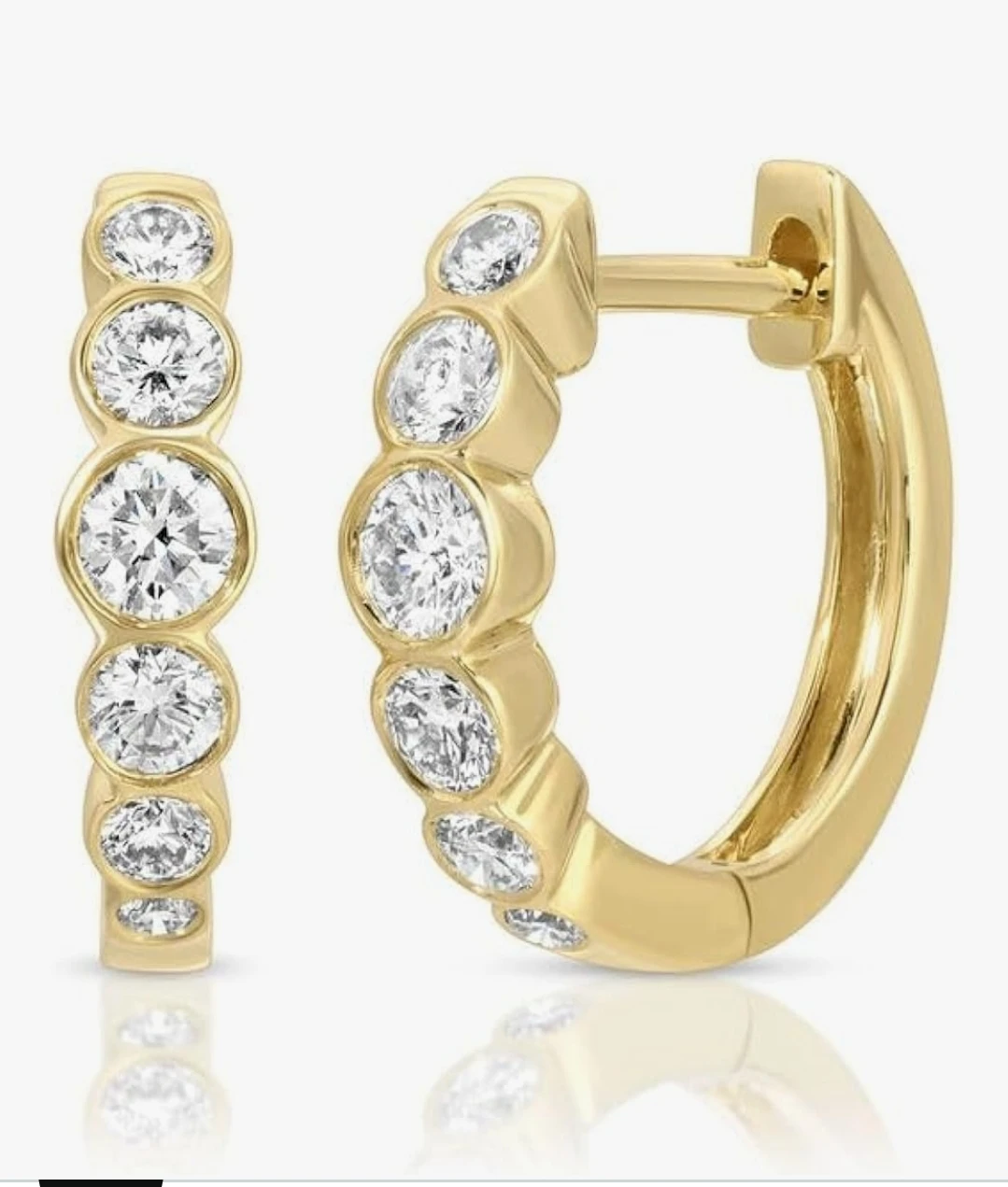 Earrings with Moissanite Stones - photo 3