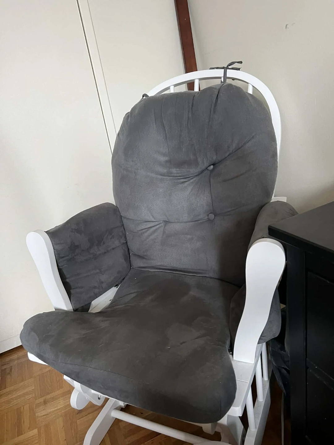 Glider Rocking Chair with Ottoman - Grey