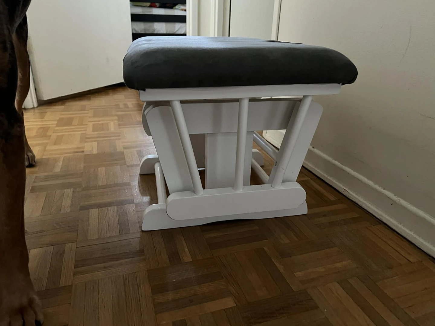 Glider Rocking Chair with Ottoman - Grey - photo 5