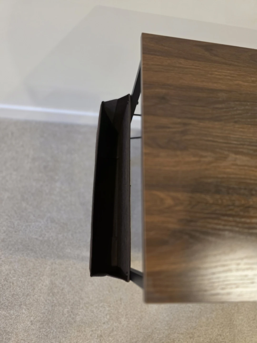 Wood & Black Metal Desk - photo 2