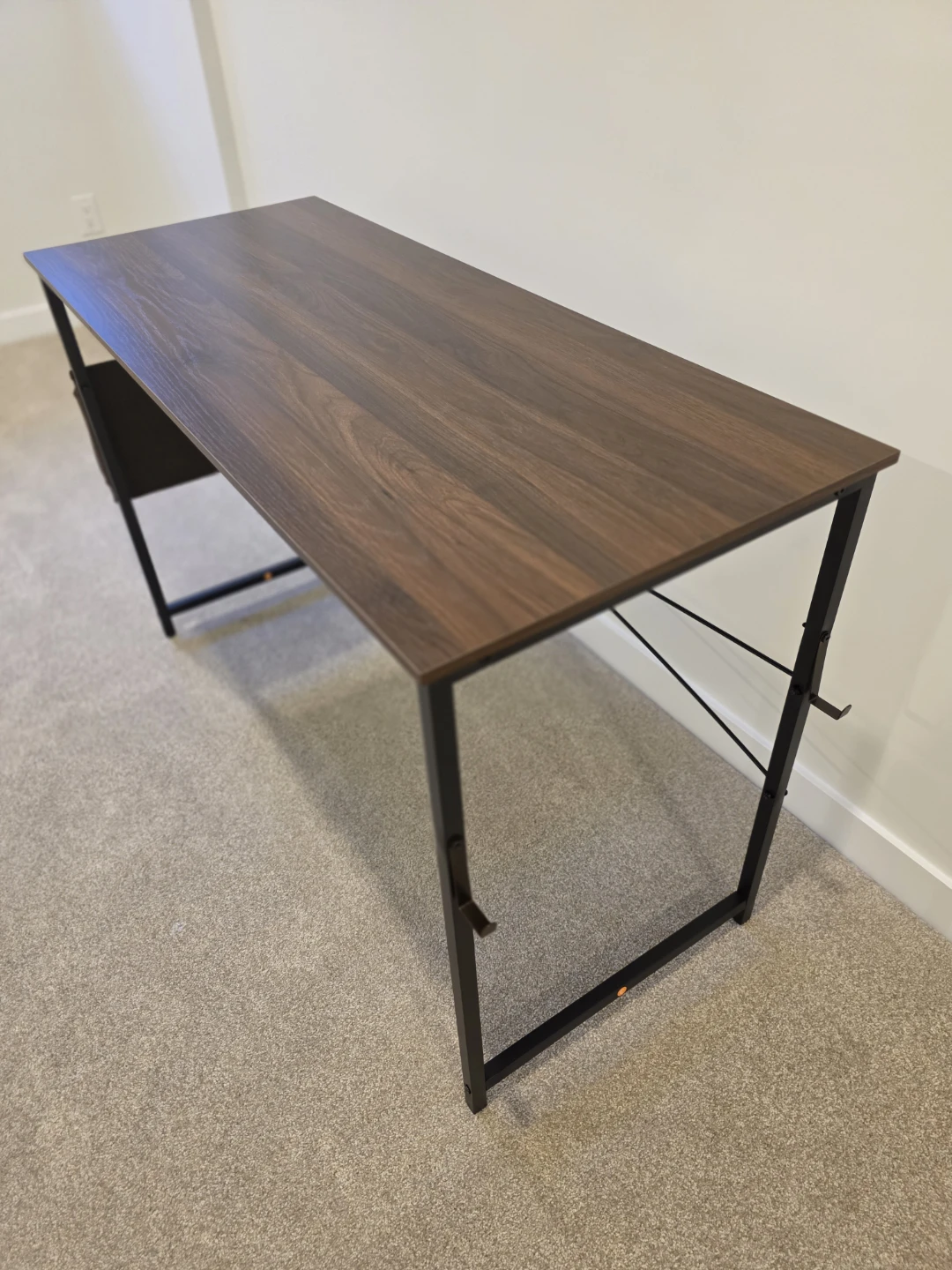 Wood & Black Metal Desk - photo 4