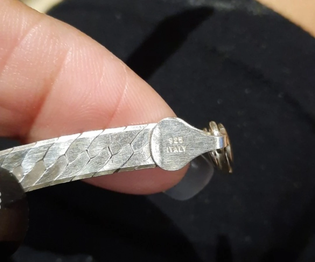 Sterling Silver HEFTY CHUNKY Herringbone Necklace - photo 5