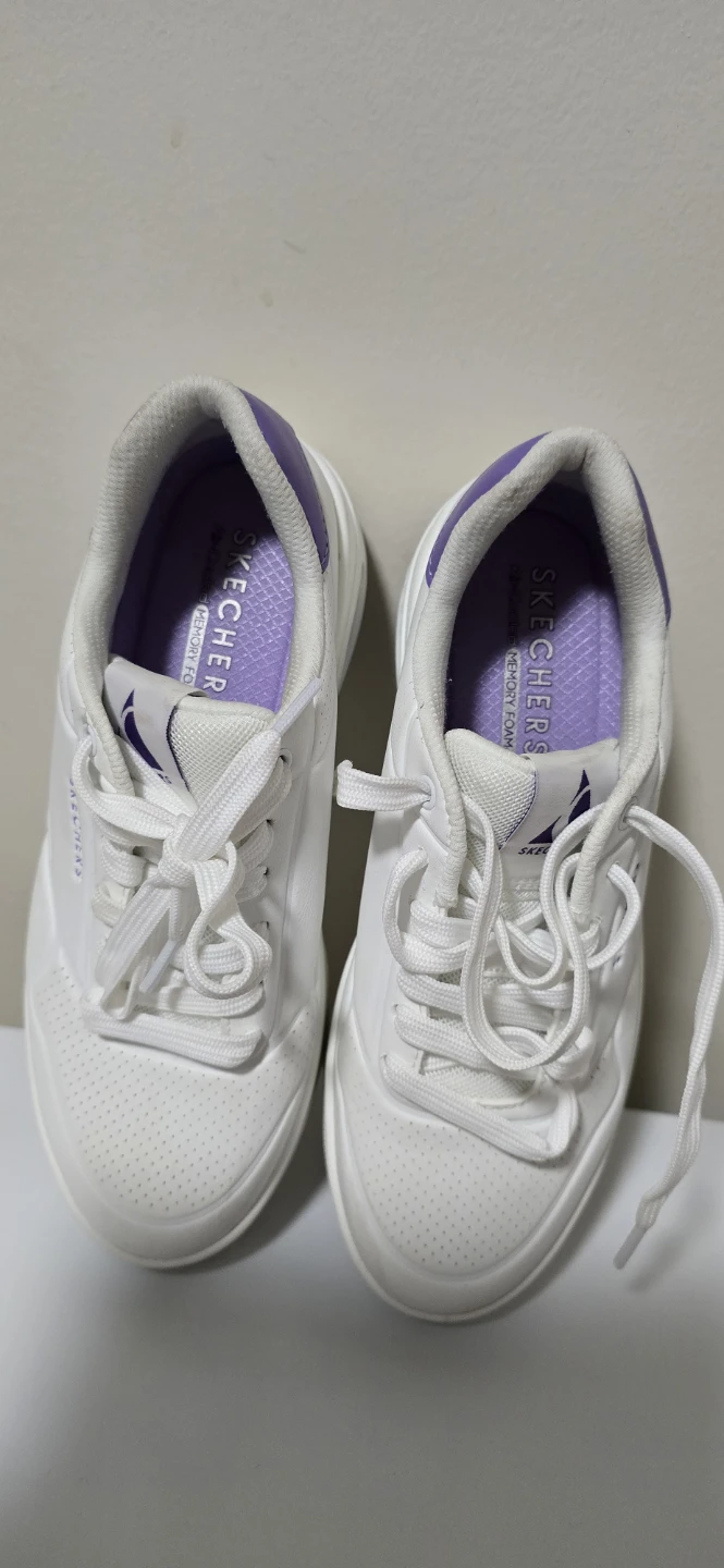 Skechers White & Purple Sneakers - Women's Size 7.5 - photo 3
