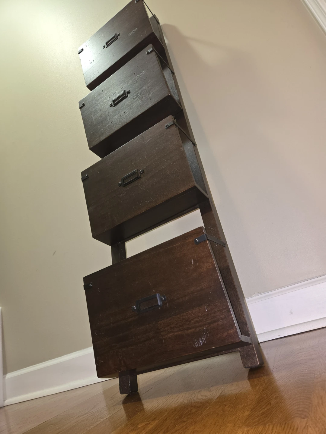 Wooden 4-Tier Magazine Rack / File Holder