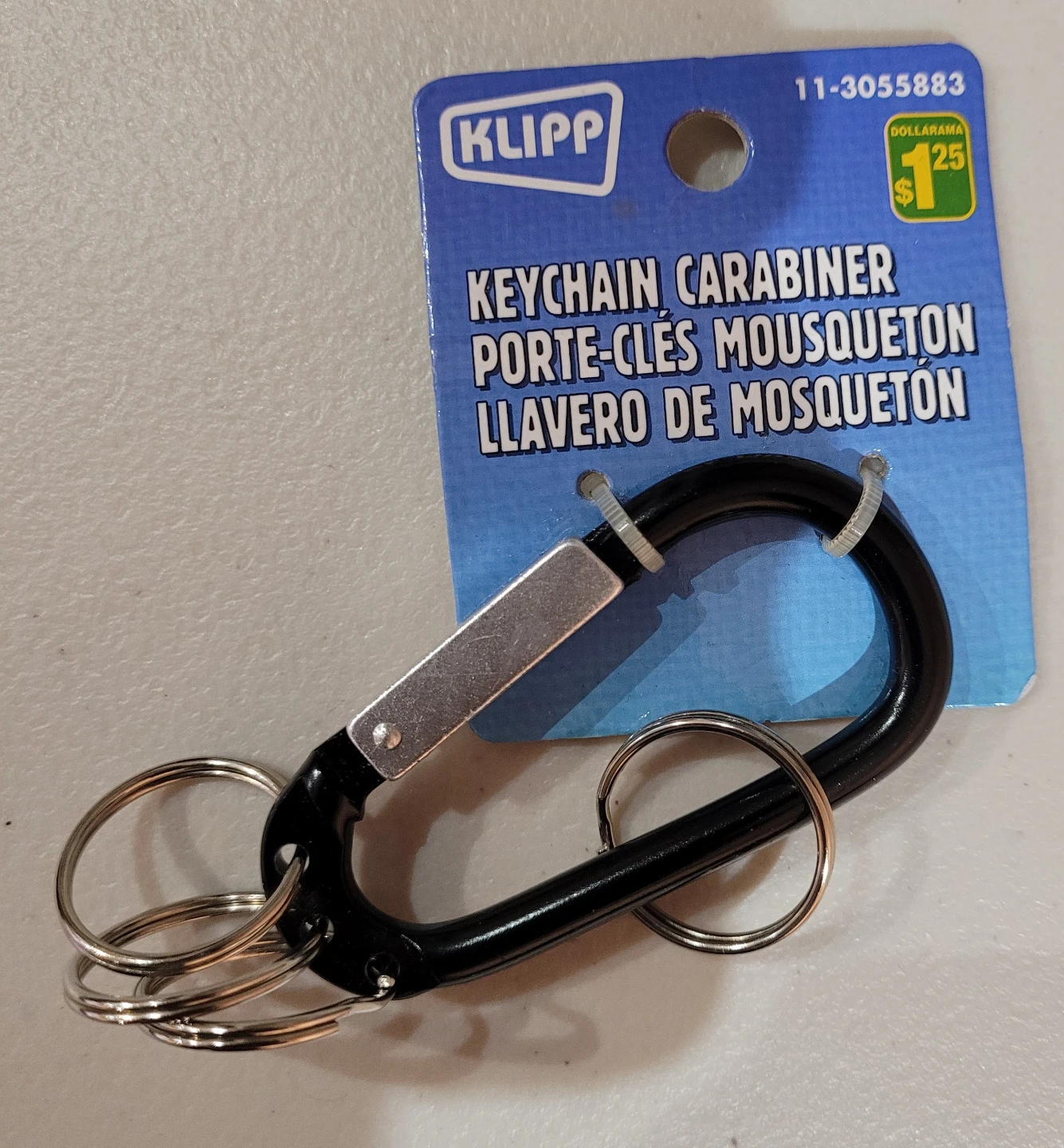 Klipp Keychain Carabiner with Key Rings