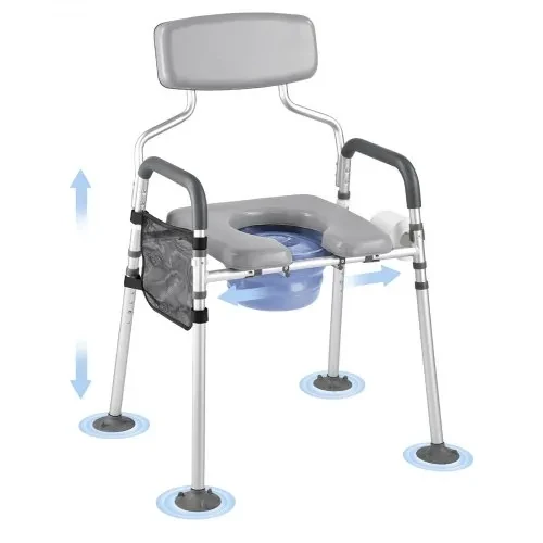 VEVOR Bedside Commode Chair, 500 lbs Capacity