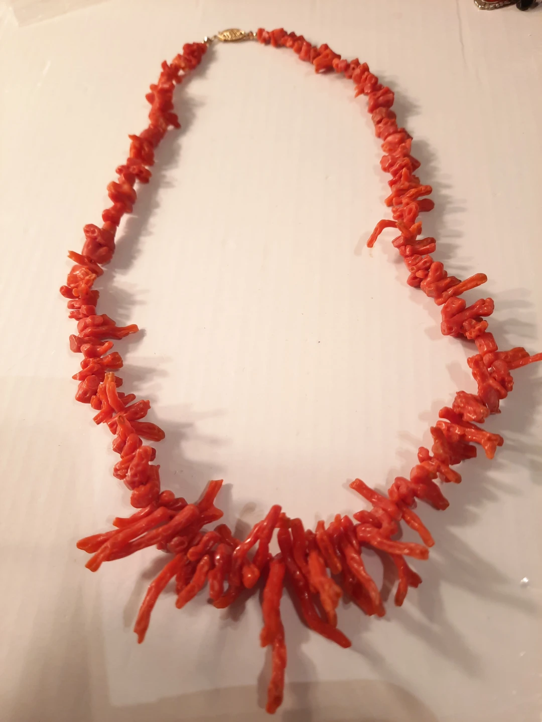 14K solid  Gold Coral Branch Necklace - photo 2
