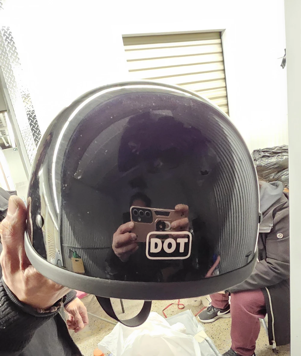 Black Motorcycle Helmet - Size M