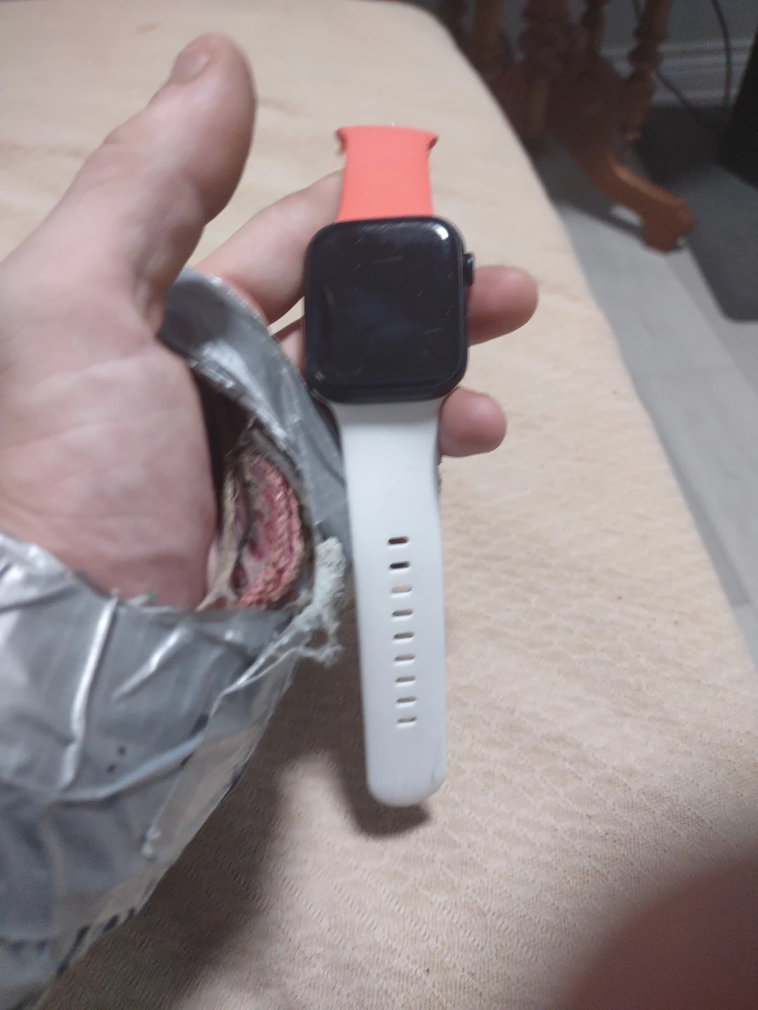 Apple Watch with fa set of five or more bands