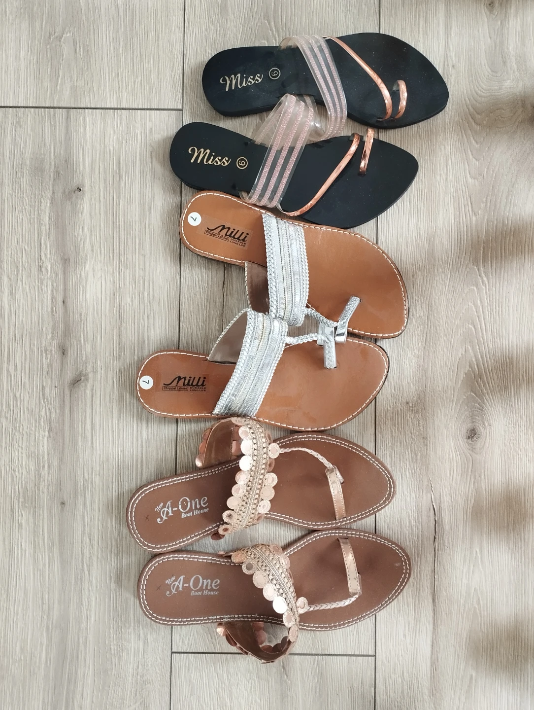 Lot of 6 pairs Women's Sandals( ethnic)