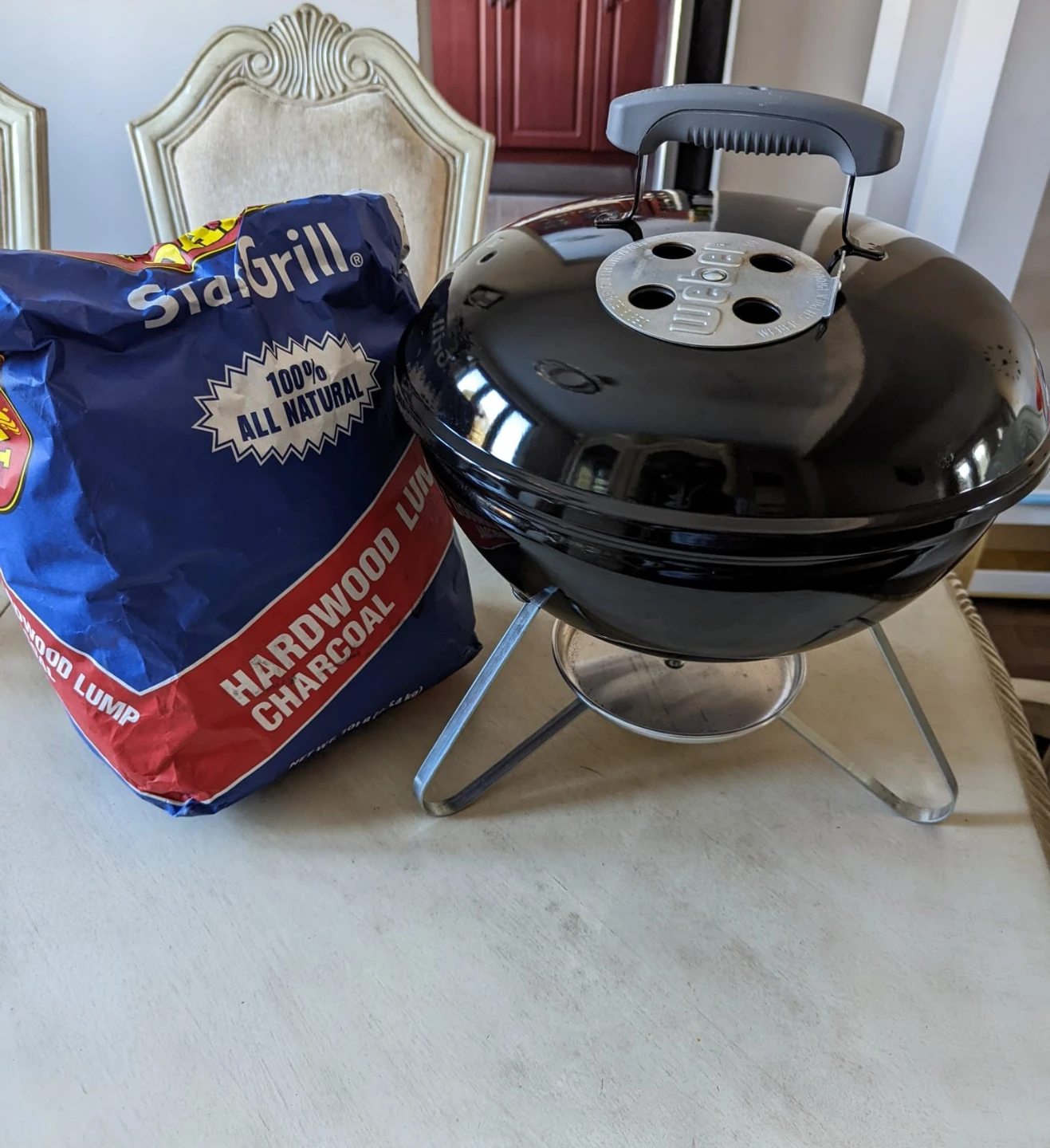 Weber Smokey Joe Premium Portable Charcoal Grill + Charcoal