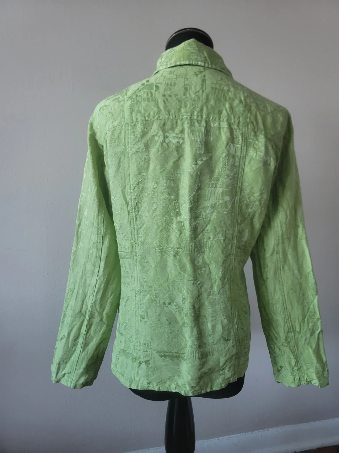 Chico's Green Linen/Silk Button-Down Shirt - Size 0 - photo 4