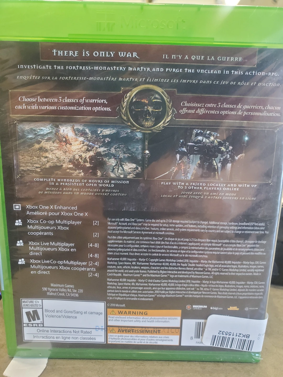 Warhammer 40,000 Inquisitor Martyr Xbox One Game - photo 2