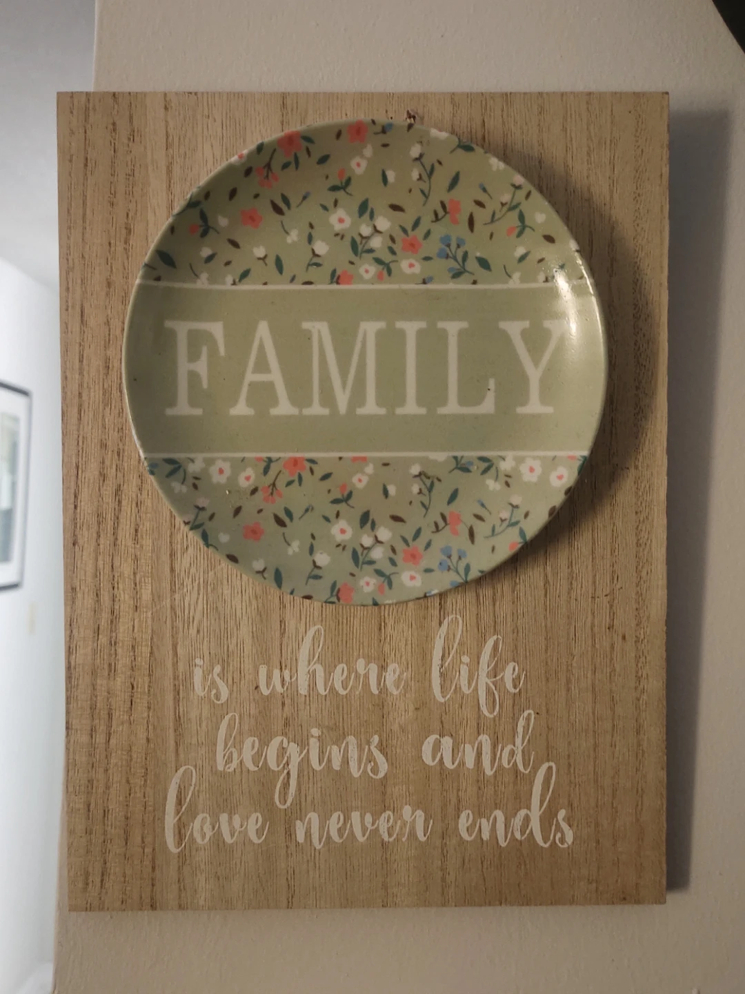 Family Wall Decor with Quote
