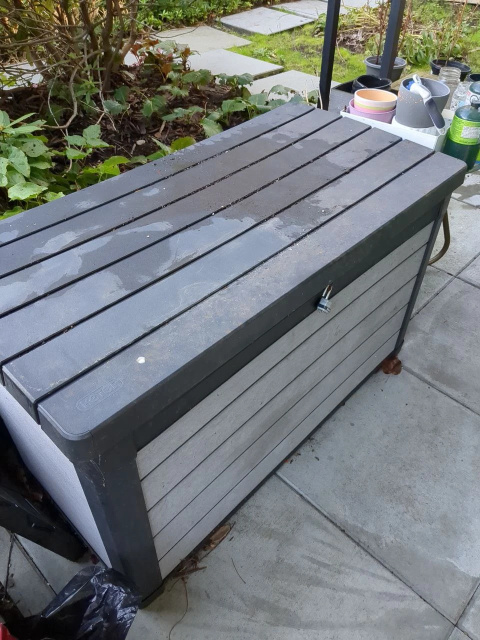 Plastic outdoor storage Deck Box - Grey