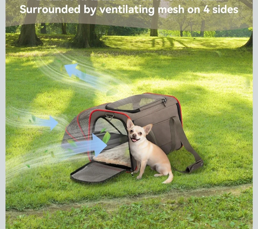 Petsfit Expandable Cat Carrier Dog Carriers,Airline Approved..