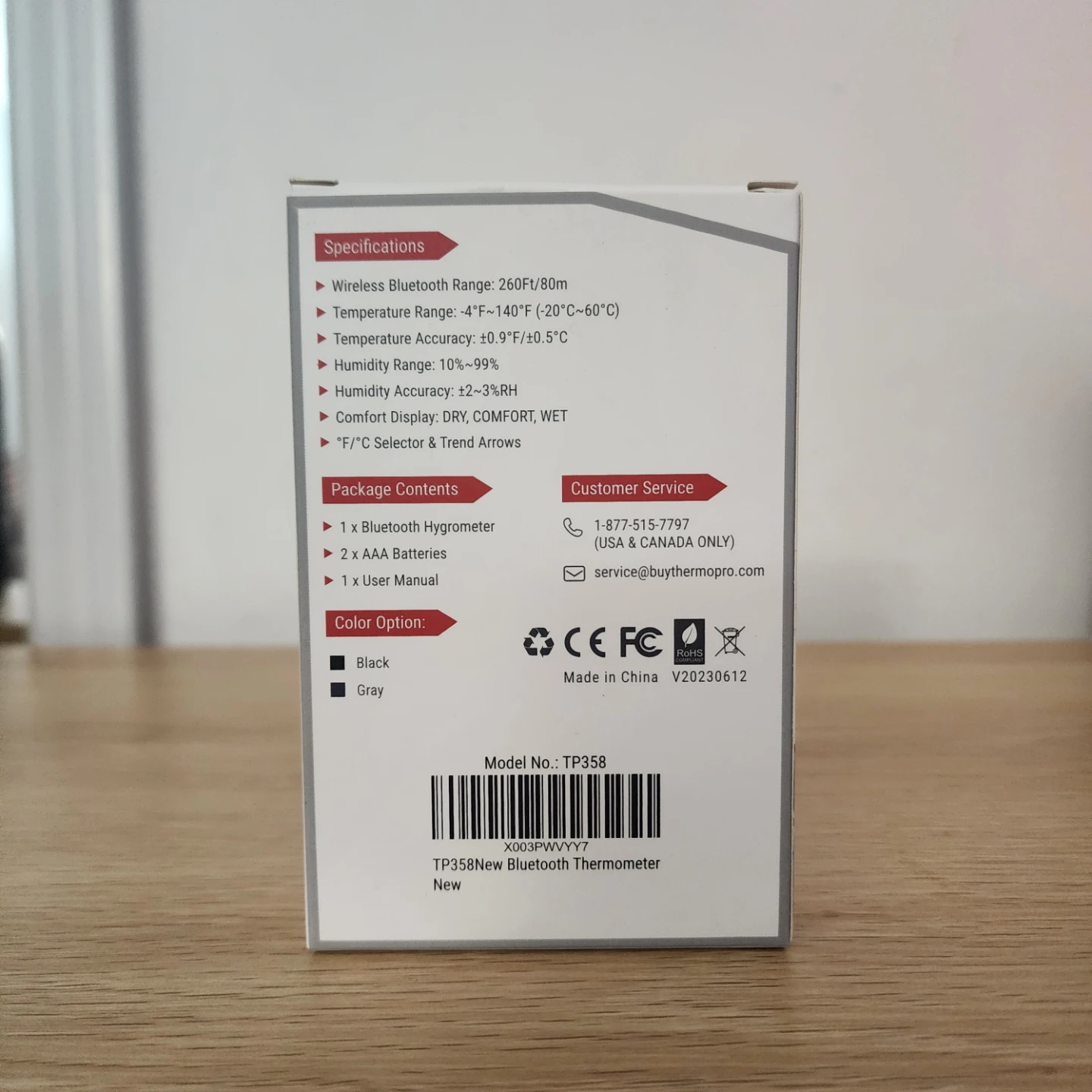 ThermoPro Bluetooth Indoor Temperature & Humidity Monitor TP358 - photo 3
