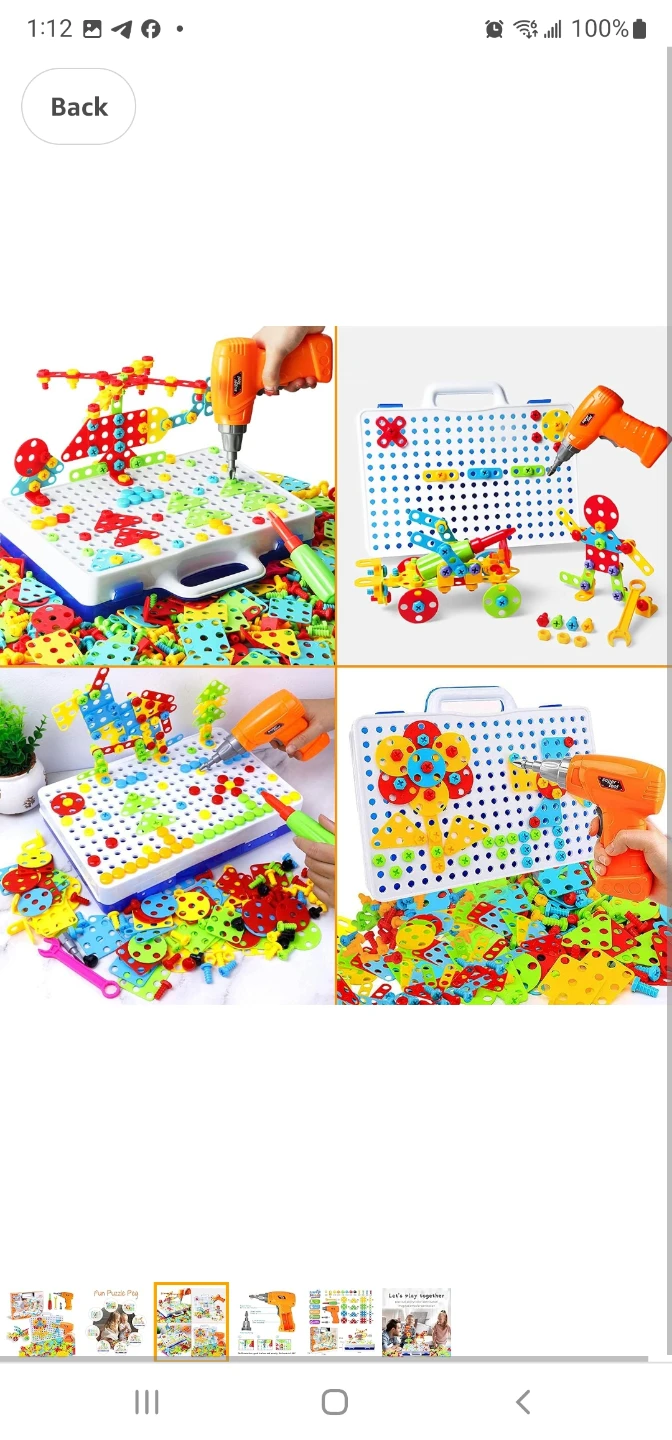 Building Block Games Set with Toy Drill & Screwdriver Tool Set - photo 2