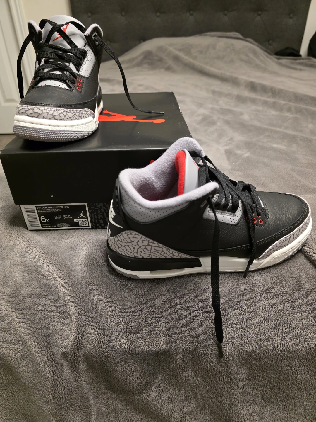 Jordan 3 Retro Black Cement 6Y