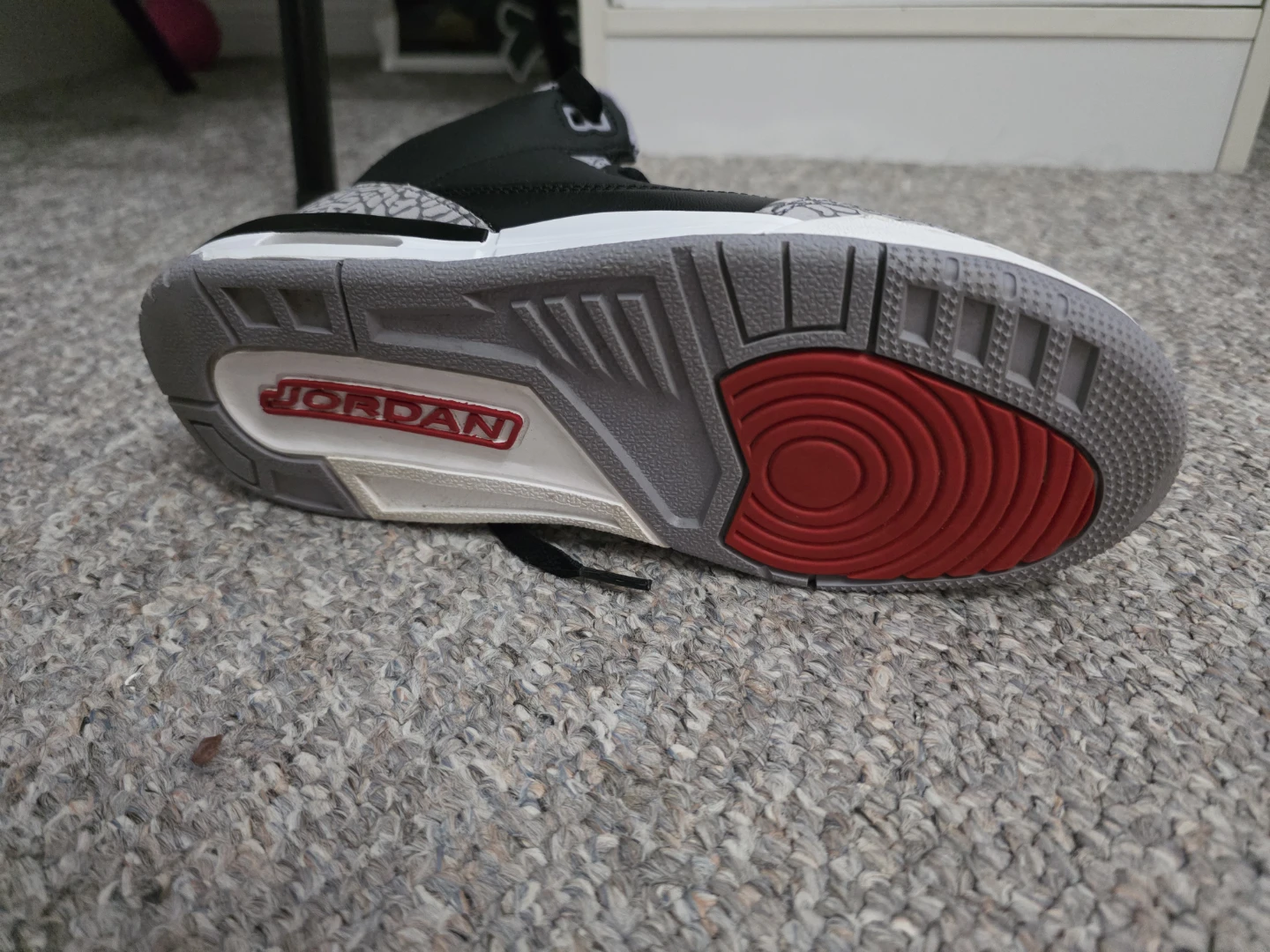 Jordan 3 Retro Black Cement 6Y - photo 2