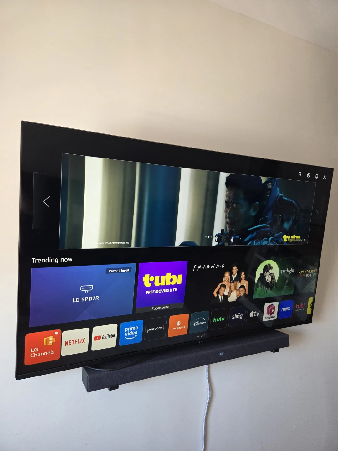 Smart TV and sound bar with Rear Speaker kit