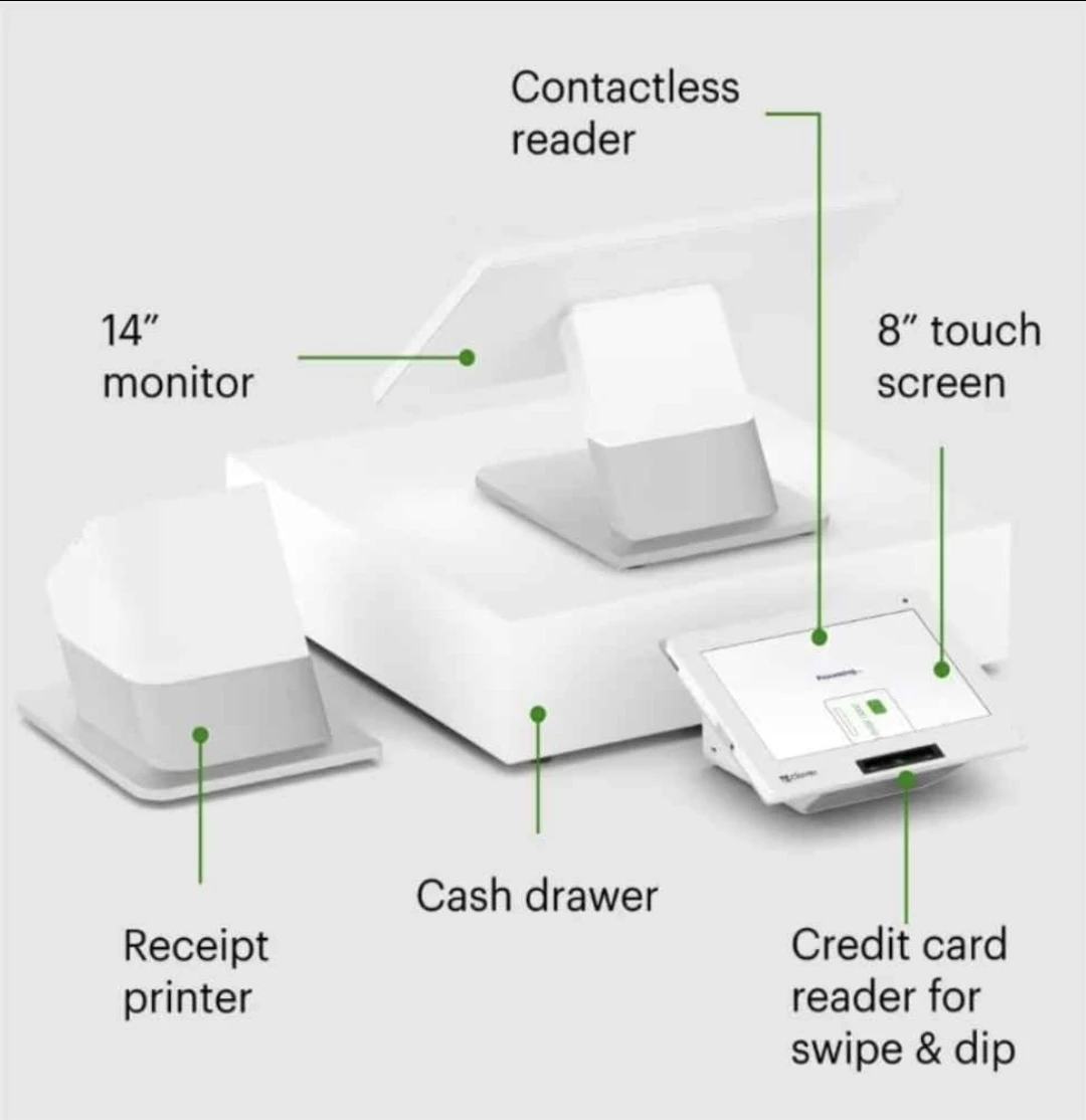 Clover Station POS System with Cash Drawer and Receipt Printer