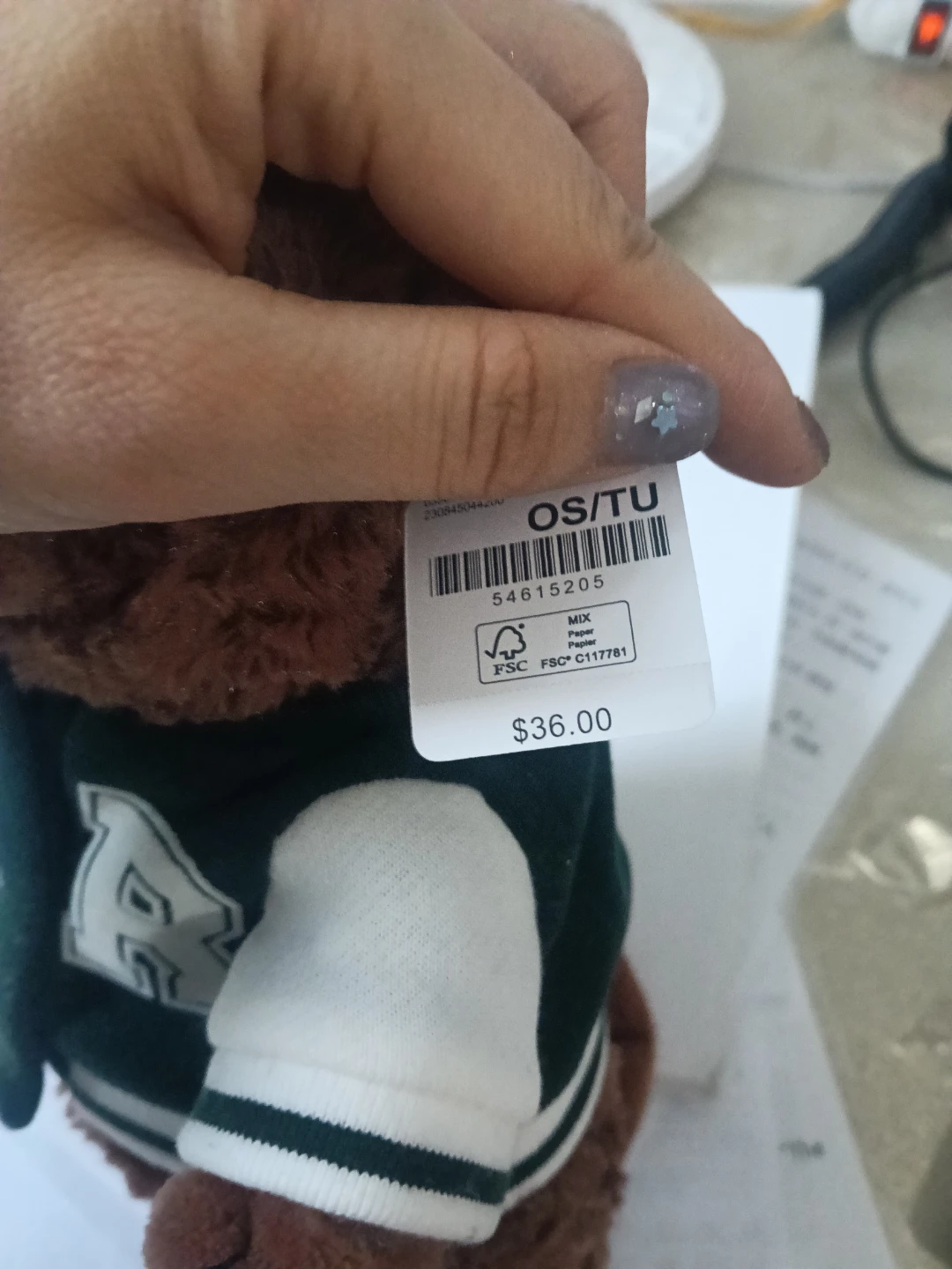 Plush Beaver Stuffed Animal with Varsity Jacket - photo 2