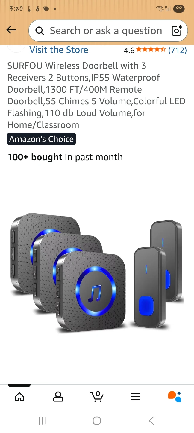 SURFOU Wireless Doorbell